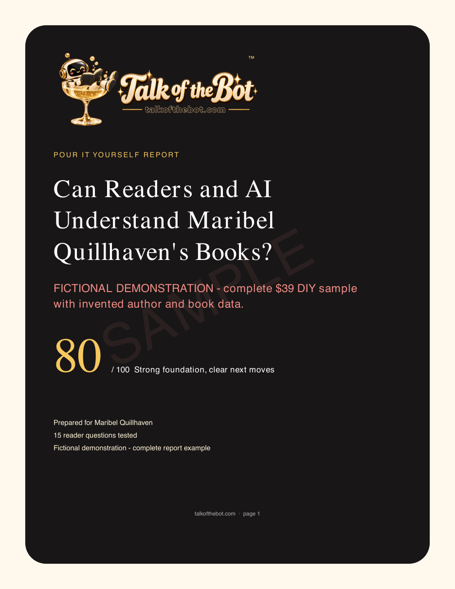 Cover of the fictional Pour It Yourself Report sample